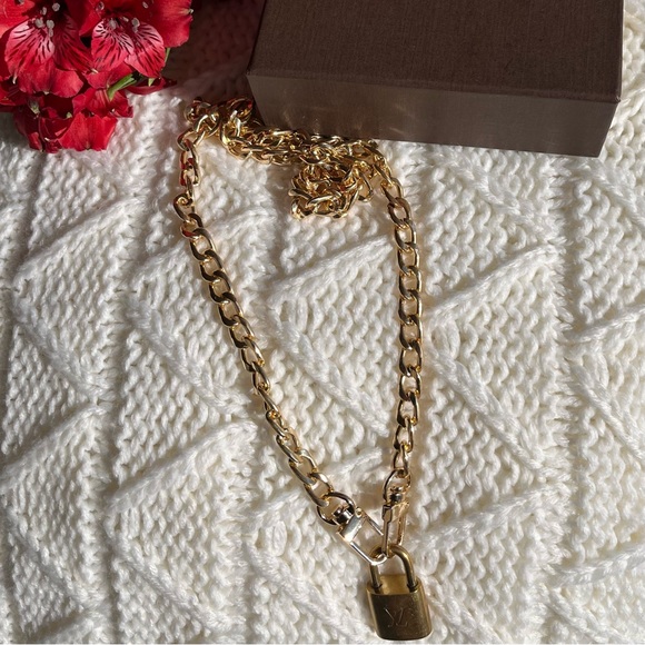Authentic Louis Vuitton Lock with Chain Necklace - Picture 2 of 6